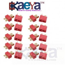 OkaeYa 10 Sets of T Plug Male and Female Connectors for Lipo Battery